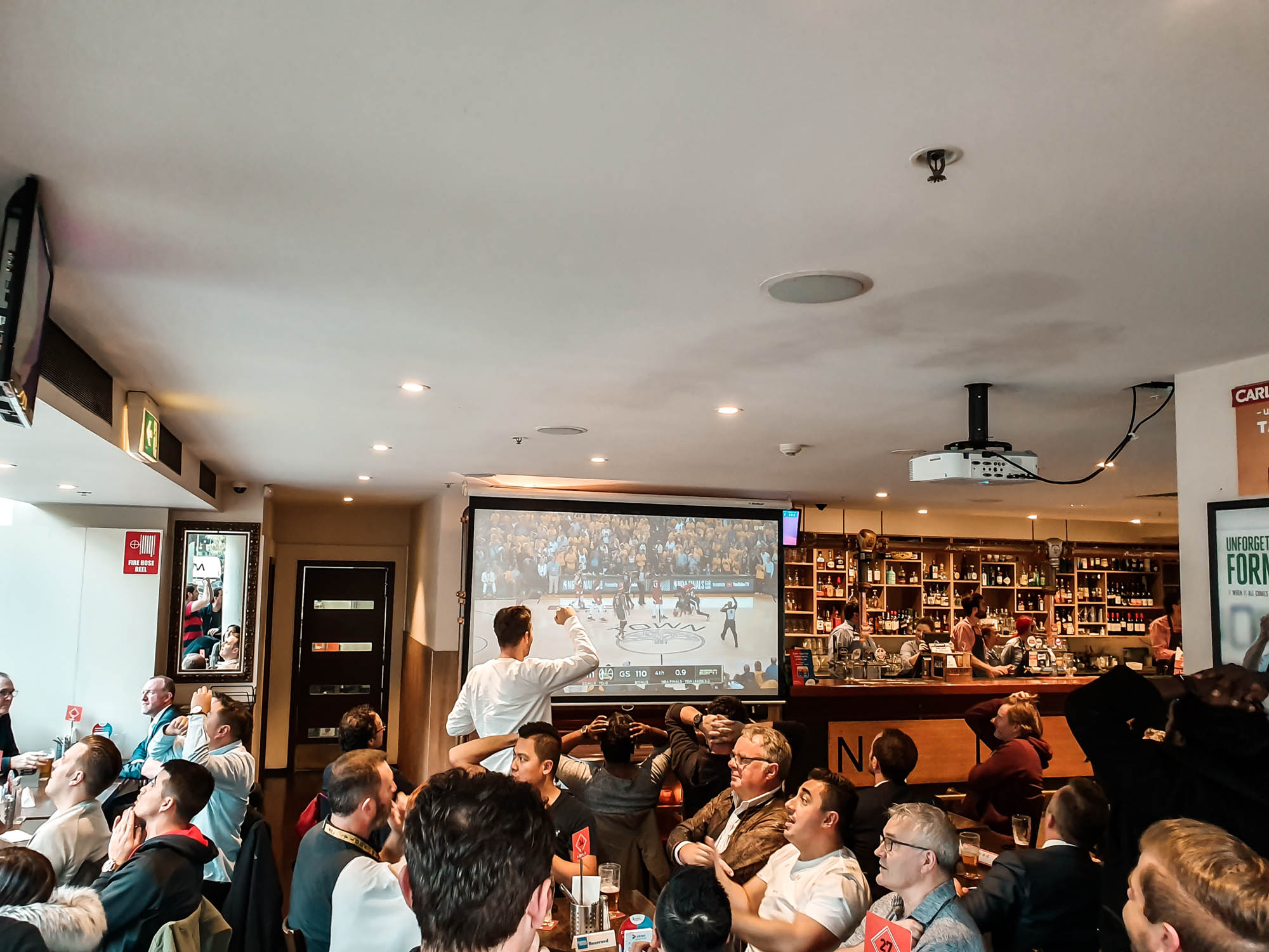 Big Screen at The Nixon Hotel for sport live and loud