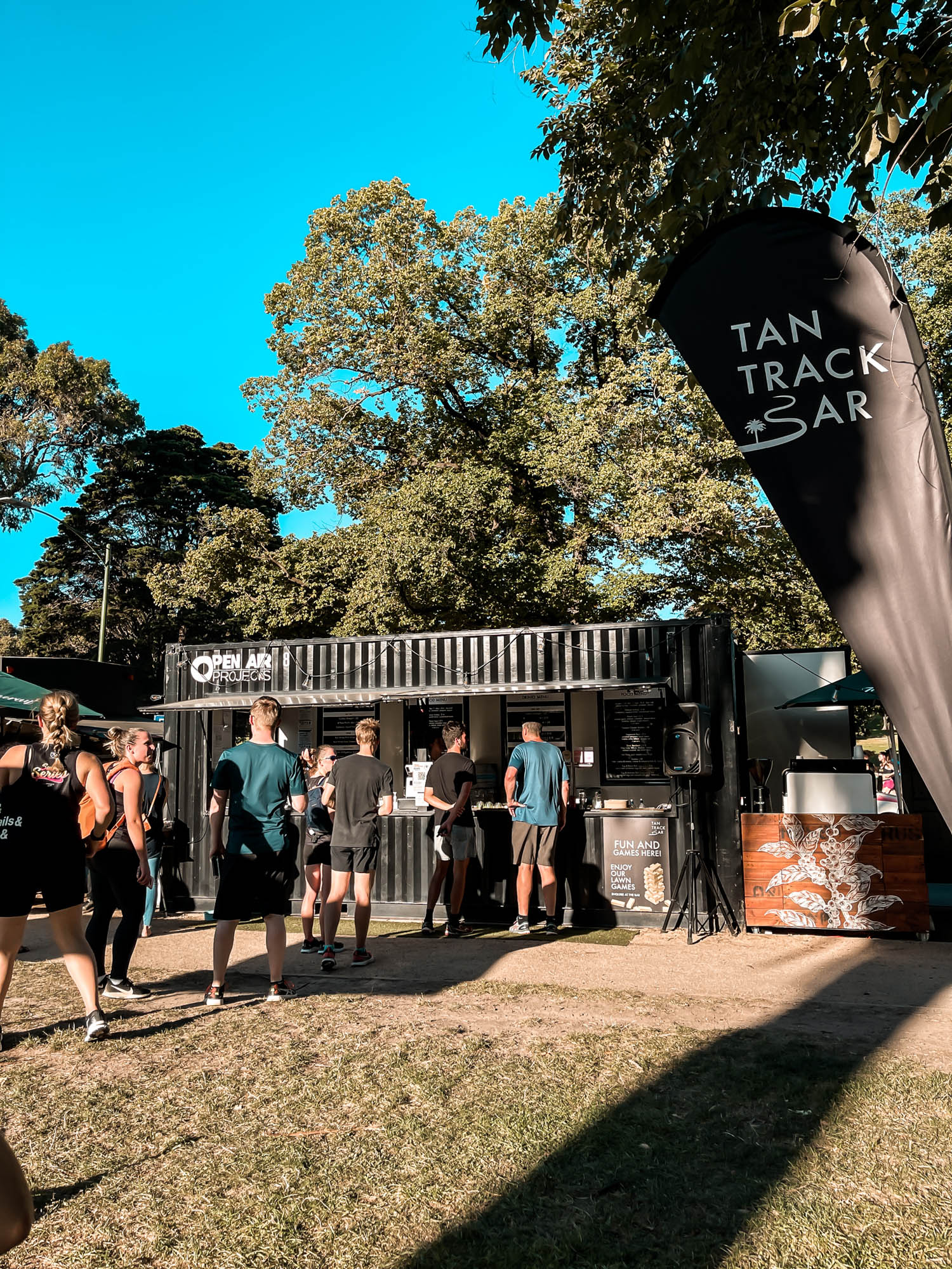 Outside the Tan Track Bar